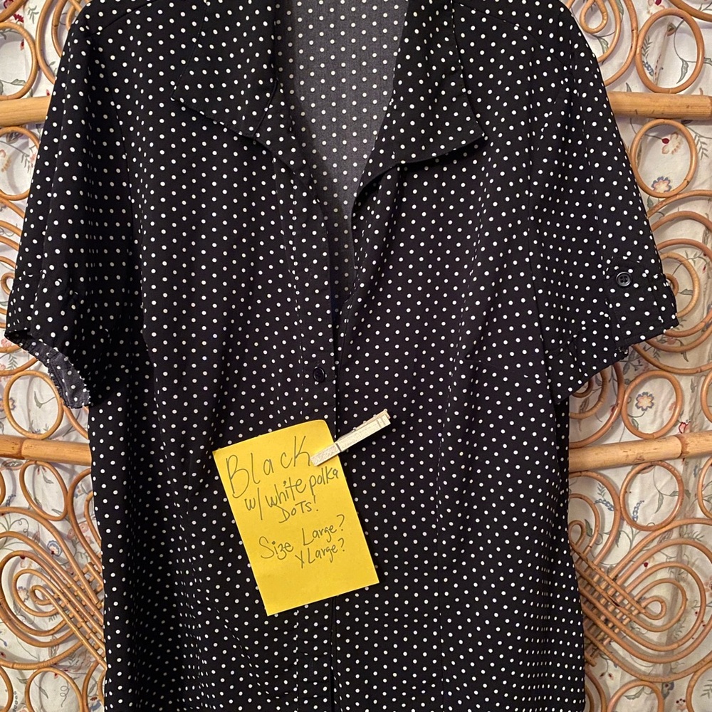 Black and White Polka Dot Blouse